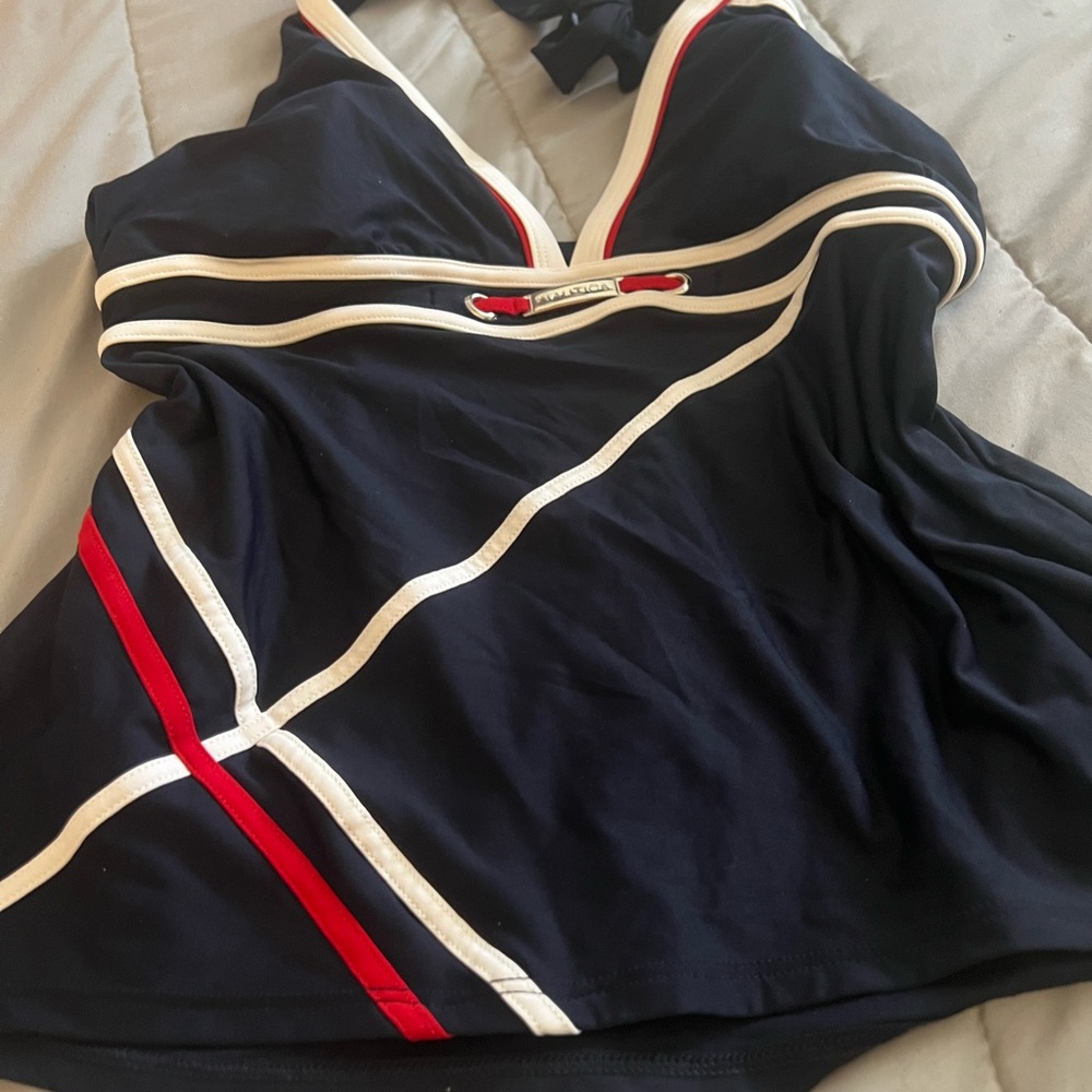 Nautica Women's Swimwear in Navy, Red, and White - Picture 5 of 5